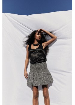 H & M - Marszczona spódniczka mini - Czarny ze sklepu H&M w kategorii Spódnice - zdjęcie 173396469