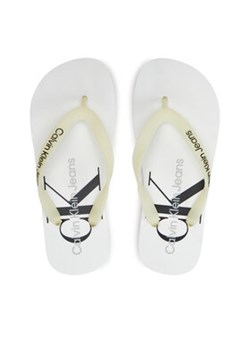 Calvin Klein Jeans Japonki Beach Sandal Monologo Tpu YW0YW01246 Biały ze sklepu MODIVO w kategorii Klapki damskie - zdjęcie 173396879