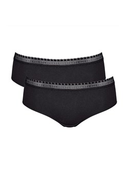 Sloggi majtki hipster czarne 2-pack GO Ribbed R 10217745, Kolor czarny, Rozmiar L, Sloggi ze sklepu Intymna w kategorii Majtki damskie - zdjęcie 173398186