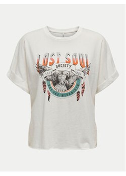 ONLY T-Shirt Lucy 15316637 Biały Regular Fit ze sklepu MODIVO w kategorii Bluzki damskie - zdjęcie 173398848