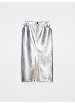 Mohito - Srebrna spódnica midi - srebrny ze sklepu Mohito w kategorii Spódnice - zdjęcie 173400208