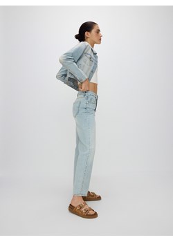 Reserved - Jeansy straight z wysokim stanem - niebieski ze sklepu Reserved w kategorii Jeansy damskie - zdjęcie 173401686