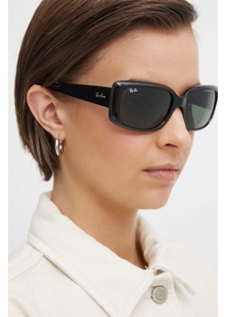 Ray-Ban okulary przeciwsłoneczne damskie kolor czarny 0RB4389 ze sklepu ANSWEAR.com w kategorii Okulary przeciwsłoneczne damskie - zdjęcie 173404208