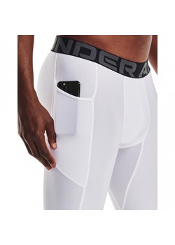 Męskie spodenki treningowe Under Armour HeatGear Pocket Long Shorts - białe ze sklepu Sportstylestory.com w kategorii Spodenki męskie - zdjęcie 173407399