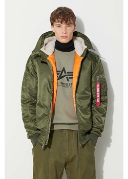 Alpha Industries kurtka MA-1 Hooded męska kolor zielony zimowa 158104.257 ze sklepu PRM w kategorii Kurtki męskie - zdjęcie 173407708