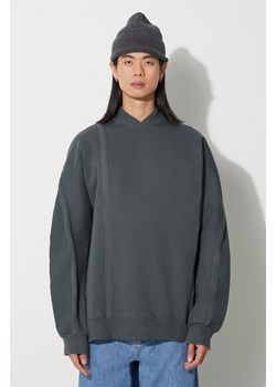A-COLD-WALL* bluza bawełniana męska kolor szary gładka ze sklepu PRM w kategorii Bluzy męskie - zdjęcie 173408008