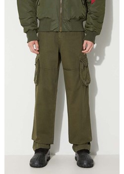Alpha Industries spodnie bawełniane Jet Pant kolor zielony proste 101212.142 ze sklepu PRM w kategorii Spodnie męskie - zdjęcie 173408318