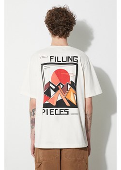 Filling Pieces t-shirt bawełniany Sunset kolor beżowy z nadrukiem 74417021901 ze sklepu PRM w kategorii T-shirty męskie - zdjęcie 173408396