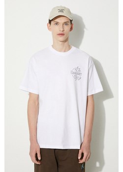 Carhartt WIP t-shirt bawełniany Ablaze męski kolor biały z nadrukiem I033639.00AXX ze sklepu PRM w kategorii T-shirty męskie - zdjęcie 173408566