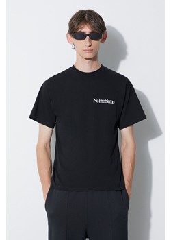 Aries t-shirt bawełniany kolor czarny z nadrukiem ze sklepu PRM w kategorii T-shirty męskie - zdjęcie 173408747