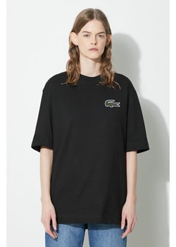 Lacoste t-shirt bawełniany kolor czarny z aplikacją ze sklepu PRM w kategorii T-shirty męskie - zdjęcie 173408749