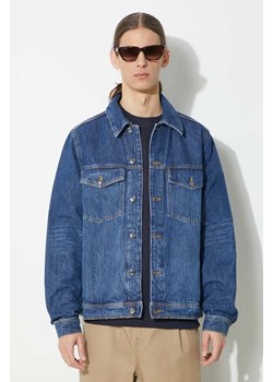 Wood Wood kurtka jeansowa Ivan Denim męska kolor niebieski przejściowa 12315106.7051 ze sklepu PRM w kategorii Kurtki męskie - zdjęcie 173409049