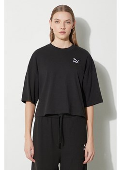 Puma t-shirt bawełniany damski kolor czarny 624226 ze sklepu PRM w kategorii Bluzki damskie - zdjęcie 173409305