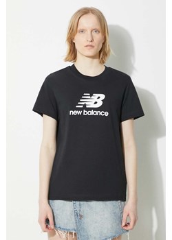 New Balance t-shirt bawełniany Sport Essentials damski kolor czarny WT41502BK ze sklepu PRM w kategorii Bluzki damskie - zdjęcie 173409339