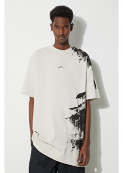 A-COLD-WALL* t-shirt bawełniany Brushstroke T-Shirt męski kolor beżowy z nadrukiem ACWMTS188 ze sklepu PRM w kategorii T-shirty męskie - zdjęcie 173409389