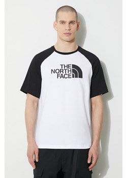 The North Face t-shirt bawełniany M S/S Raglan Easy Tee męski kolor biały z nadrukiem NF0A87N7FN41 ze sklepu PRM w kategorii T-shirty męskie - zdjęcie 173409407