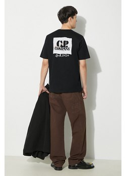 C.P. Company t-shirt bawełniany Mercerized Jersey Twisted Graphic męski kolor czarny z nadrukiem 16CMTS163A006203W ze sklepu PRM w kategorii T-shirty męskie - zdjęcie 173409477