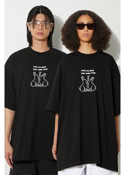 VETEMENTS t-shirt bawełniany Kissing Bunnies kolor czarny z nadrukiem UE64TR240B ze sklepu PRM w kategorii T-shirty męskie - zdjęcie 173409549