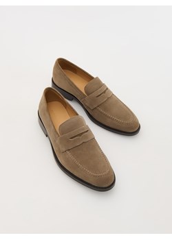 Reserved - Skórzane loafersy - brązowy ze sklepu Reserved w kategorii Mokasyny męskie - zdjęcie 173411865