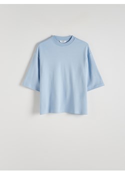 Reserved - Gładki T-shirt oversize - jasnoniebieski ze sklepu Reserved w kategorii T-shirty męskie - zdjęcie 173412198