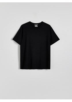 Reserved - T-shirt regular z tkaniny bamusowej - czarny ze sklepu Reserved w kategorii T-shirty męskie - zdjęcie 173412339