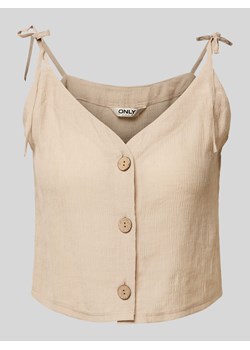 Top na ramiączkach z listwą guzikową model ‘FAVOR’ ze sklepu Peek&Cloppenburg  w kategorii Bluzki damskie - zdjęcie 173413826