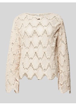 Sweter z dzianiny z koronką szydełkową model ‘NAJAARAQ’ ze sklepu Peek&Cloppenburg  w kategorii Swetry damskie - zdjęcie 173413838