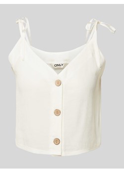 Top na ramiączkach z listwą guzikową model ‘FAVOR’ ze sklepu Peek&Cloppenburg  w kategorii Bluzki damskie - zdjęcie 173413857