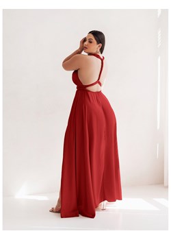 Sukienka PLUS SIZE maxi wiązana na wiele sposobów IMPERIA - czerwona ze sklepu magmac.pl w kategorii Sukienki - zdjęcie 173416936