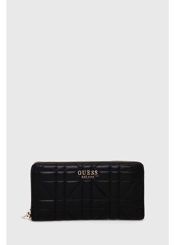 Guess portfel ASSIA damski kolor czarny SWQG84 99460 ze sklepu ANSWEAR.com w kategorii Portfele damskie - zdjęcie 173420795