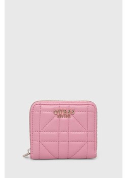 Guess portfel ASSIA damski kolor różowy SWQG84 99370 ze sklepu ANSWEAR.com w kategorii Portfele damskie - zdjęcie 173420807