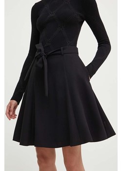 HUGO spódnica kolor czarny mini rozkloszowana 50520292 ze sklepu ANSWEAR.com w kategorii Spódnice - zdjęcie 173420866