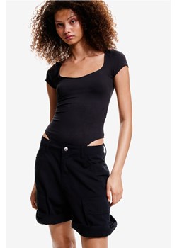 H & M - Body thong z dekoltem w serce - Czarny ze sklepu H&M w kategorii Bluzki damskie - zdjęcie 173421326
