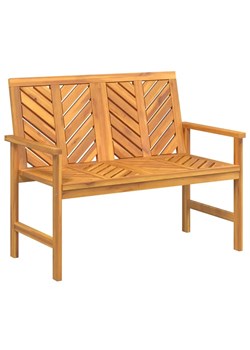 Drewniana ławka ogrodowa z wzorem w jodełkę - Viraso 4X ze sklepu Edinos.pl w kategorii Ławki ogrodowe - zdjęcie 173422818