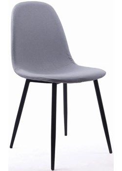 Jasnoszare metalowe krzesło tapicerowane nowoczesne - Ipos ze sklepu Edinos.pl w kategorii Krzesła - zdjęcie 173422828