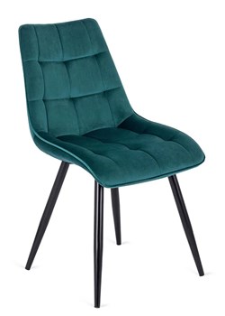 Turkusowe eleganckie krzesło welurowe - Vano ze sklepu Edinos.pl w kategorii Krzesła - zdjęcie 173422946