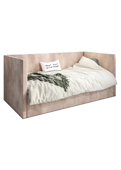 Beżowe łóżko sofa z oparciem Somma 5X - 3 rozmiary ze sklepu Edinos.pl w kategorii Łóżka i materace - zdjęcie 173423055