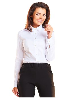 Awama Bluzka w kolorze białym ze sklepu Limango Polska w kategorii Koszule damskie - zdjęcie 173425309