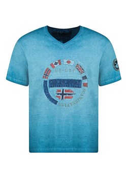Geographical Norway Koszulka &quot;Jarico&quot; w kolorze niebieskim ze sklepu Limango Polska w kategorii T-shirty męskie - zdjęcie 173425747