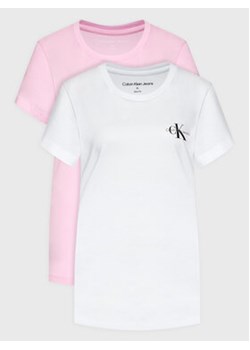 Calvin Klein Jeans Komplet 2 t-shirtów J20J219734 Kolorowy Slim Fit ze sklepu MODIVO w kategorii Bluzki damskie - zdjęcie 173426477