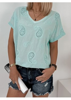 bluzka milda miętowa uni ze sklepu UBRA w kategorii Bluzki damskie - zdjęcie 173427515