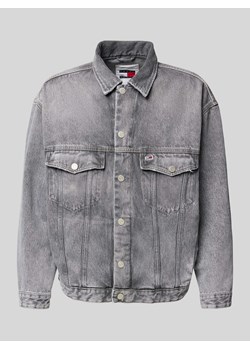 Kurtka jeansowa o kroju oversized z wyhaftowanym logo model ‘AIDEN’ ze sklepu Peek&Cloppenburg  w kategorii Kurtki męskie - zdjęcie 173428746