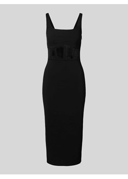 Sukienka midi z półprzezroczystą wstawką ze sklepu Peek&Cloppenburg  w kategorii Sukienki - zdjęcie 173428778