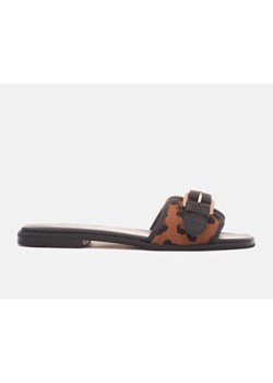 Marco Shoes Klapki Fibbia brązowy, czarny ze sklepu ButyModne.pl w kategorii Klapki damskie - zdjęcie 173429567