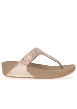 Japonki FitFlop Lulu Crystal Embellished Toe-Post Sandals EC5-A94 - beżowe ze sklepu streetstyle24.pl w kategorii Klapki damskie - zdjęcie 173431038