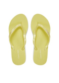 Calvin Klein Japonki Flip Flop Deboss Logo Met HW0HW02043 Żółty ze sklepu MODIVO w kategorii Klapki damskie - zdjęcie 173431547