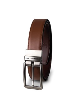 James Hawk Business Belt - 125 cm - Brązowy/Jasnobrązowy ze sklepu James Hawk w kategorii Paski męskie - zdjęcie 173432789