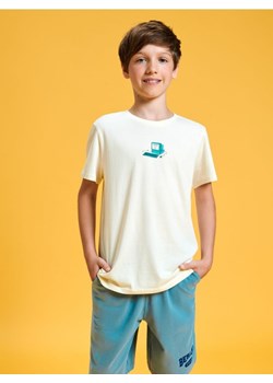 Sinsay - Koszulka z nadrukiem - kremowy ze sklepu Sinsay w kategorii T-shirty chłopięce - zdjęcie 173434975