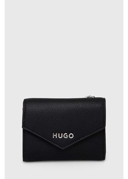 HUGO portfel damski kolor czarny 50516933 ze sklepu ANSWEAR.com w kategorii Portfele damskie - zdjęcie 173435135