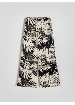 Reserved - Wzorzyste spodnie - czarny ze sklepu Reserved w kategorii Spodnie damskie - zdjęcie 173436639